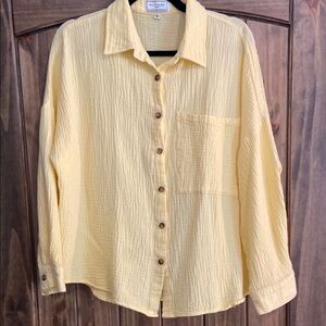 Yellow Button-Up Shirt